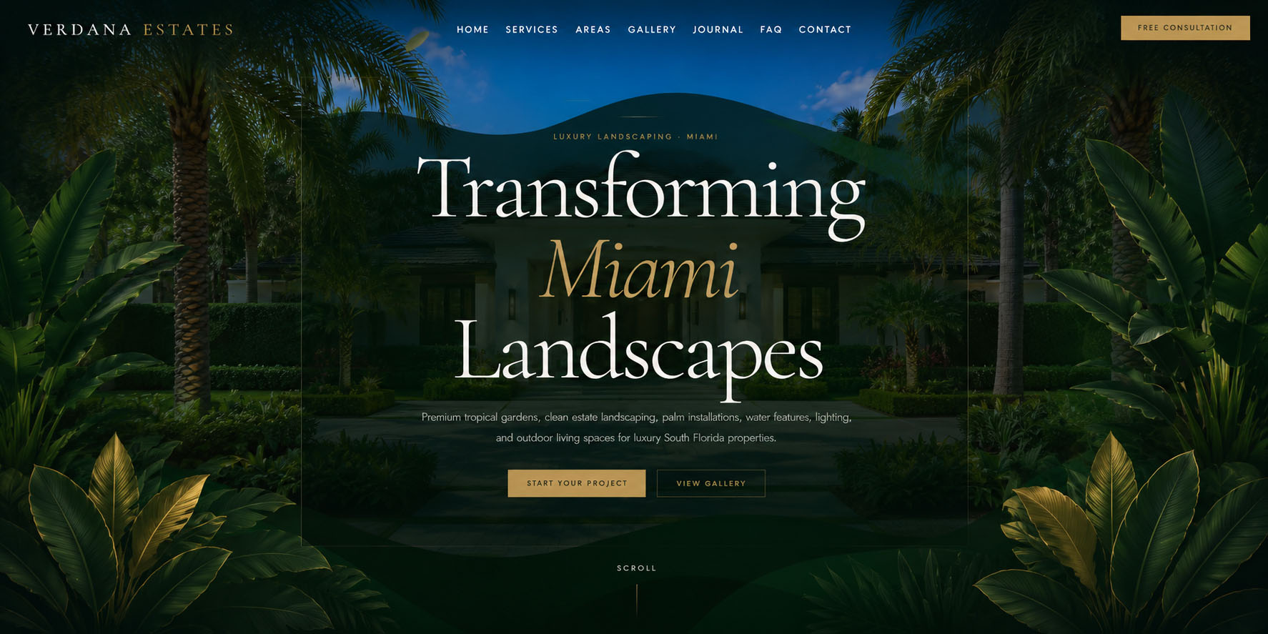 Featured Verdana Estates luxury landscaping website design by WeDoMedia